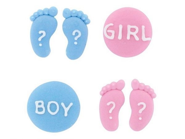 Culpitt Zuckerdekoration Gender Reveal, 12tlg.