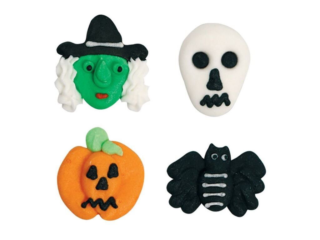 Culpitt Zuckerdekor Halloween Totenkopf 25mm, 12 Stück
