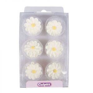 Culpitt Zuckerdekor Margeriten 28mm, 12 Stück