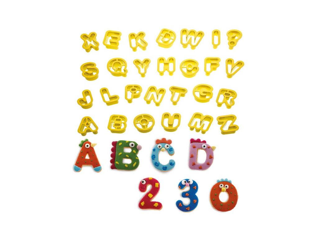 Decora Buchstaben- und Zahlenausstecher, 36tlg.