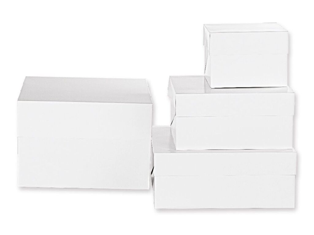 Decora Tortenkarton extra hoch, weiß, 31x31x30