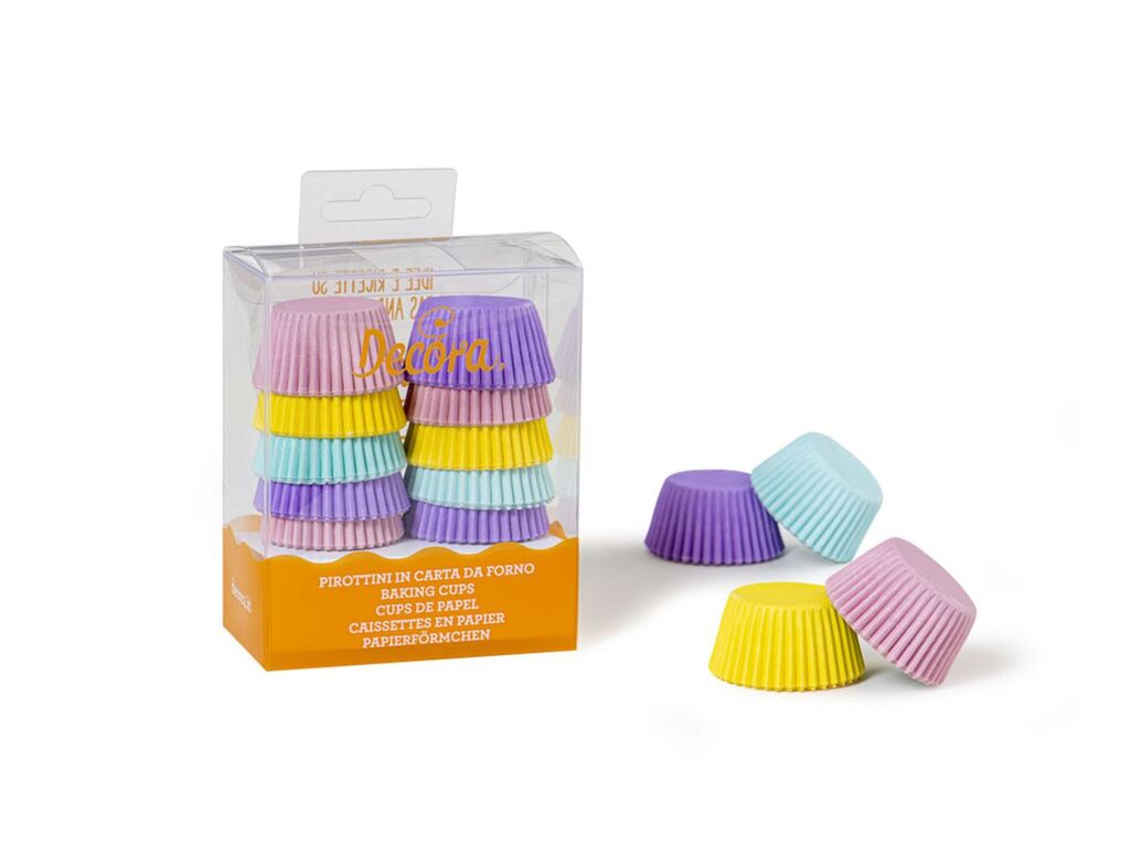 Decora Mini-Muffinförmchen pastell, 200 Stück