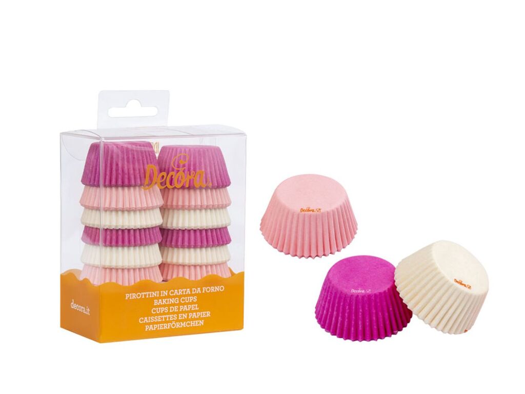 Decora Mini-Muffinförmchen rosa, 200 Stück