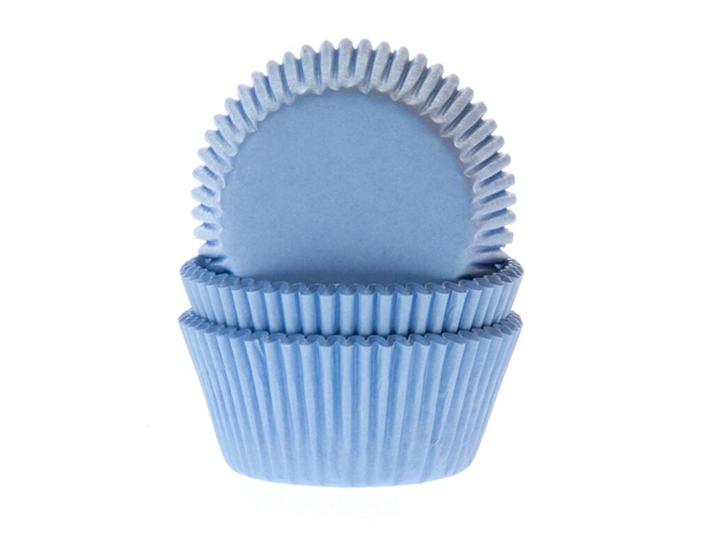 House of Marie Mini-Muffinförmchen baby blue 60 Stück