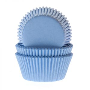 House of Marie Mini-Muffinförmchen baby blue 60 Stück