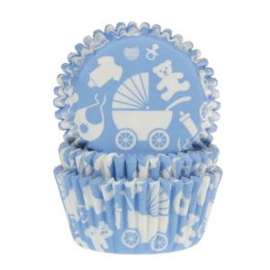 House of Marie Muffinförmchen Newborn baby blue 50 Stück