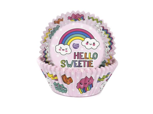 House of Marie Muffinförmchen Rainbow pink 50 Stück – Bild 2