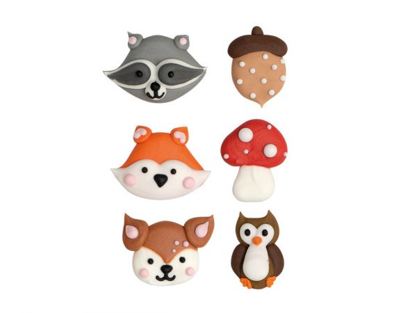 Decora Zuckerdekore Waldtiere, 6 Stück