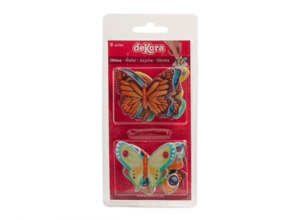 Dekora Aufleger Schmetterlinge Oblate 4,5x5cm, 8 Stück – Bild 2