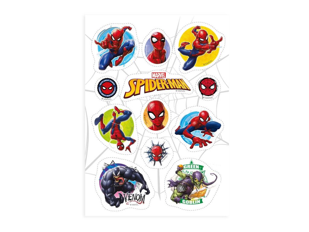 Dekora Muffinaufleger Spiderman Oblate, 12 Stück