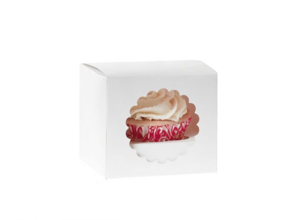 House of Marie Cupcake Box für 1 Cupcake weiß, 3 Stück