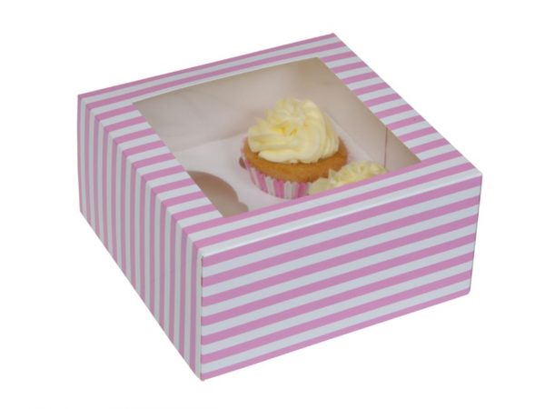 House of Marie Cupcake Box für 4 Cupcakes Pink Zirkus, 2 Stück – Bild 2