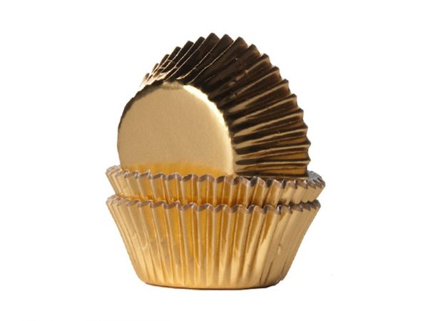 House of Marie Mini-Muffinförmchen Folie gold 36 Stück – Bild 2