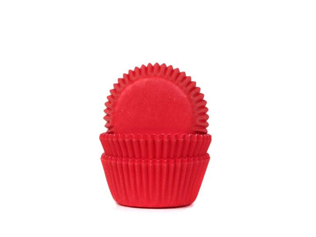 House of Marie Mini-Muffinförmchen Red Velvet Cupcakes 60 Stück