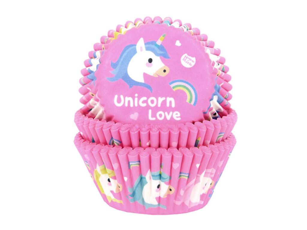 House of Marie Muffinförmchen Einhorn 50 Stück