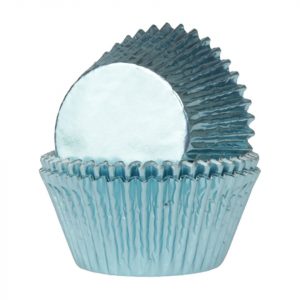 House of Marie Muffinförmchen Folie baby blau 24 Stück