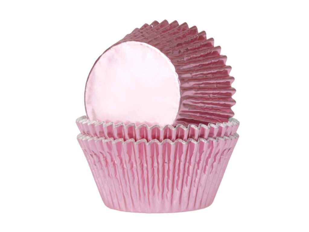House of Marie Muffinförmchen Folie baby pink 24 Stück