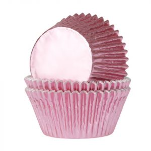 House of Marie Muffinförmchen Folie baby pink 24 Stück