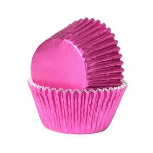 House of Marie Muffinförmchen Folie pink 24 Stück