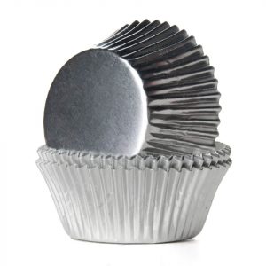 House of Marie Muffinförmchen Folie silber 24 Stück