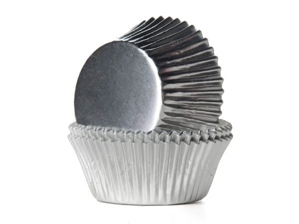 House of Marie Muffinförmchen Folie silber 24 Stück