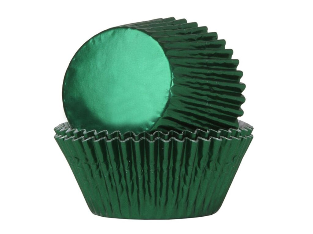 House of Marie Muffinförmchen Folie grün 24 Stück