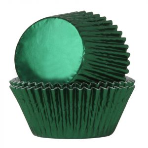 House of Marie Muffinförmchen Folie grün 24 Stück