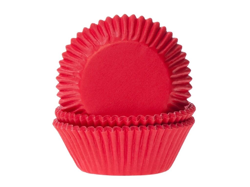 House of Marie Muffinförmchen Red Velvet rot 50 Stück