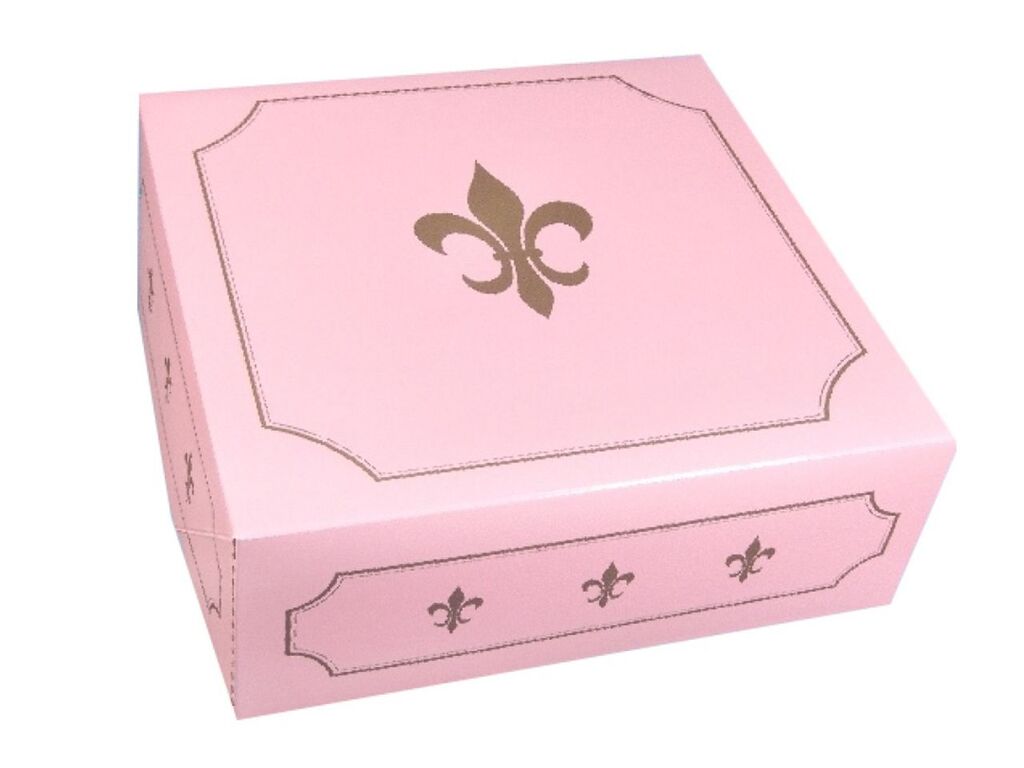 Tortenkarton 32x32x12cm, rosa gold