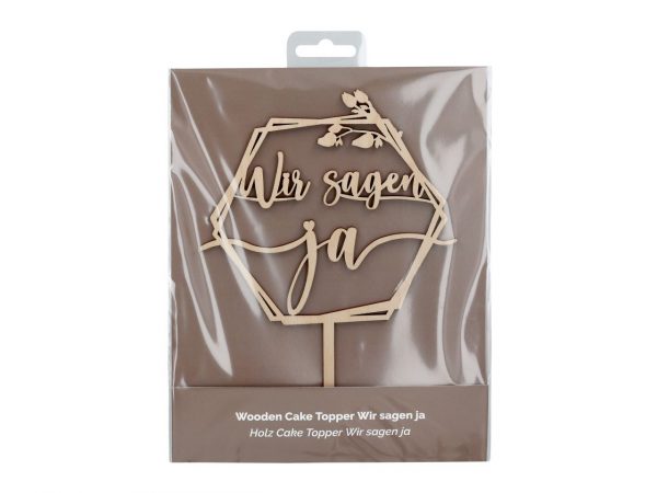 Cake Masters Cake Topper Holz "Wir sagen ja" – Bild 2