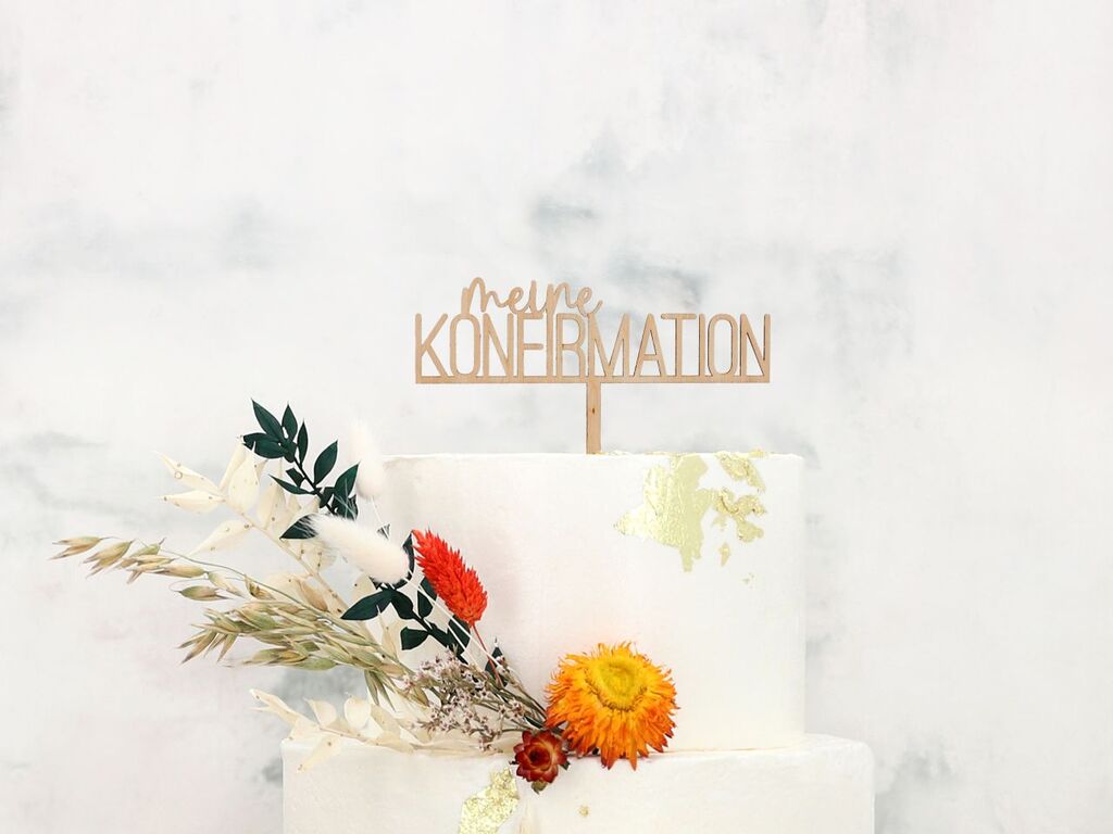 Cake Masters Cake Topper Holz Konfirmation