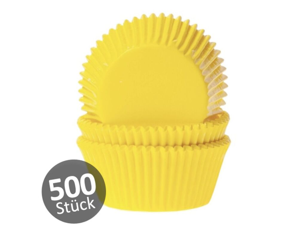 House of Marie Muffinförmchen gelb 500 Stück