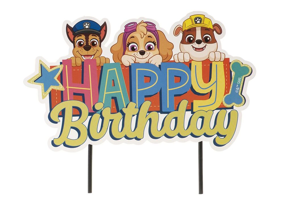 Dekora Cake Topper Papier Paw Patrol, 16,5x15cm