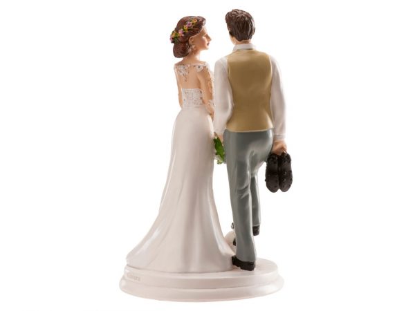 Dekora Tortenaufsatz Hochzeitspaar Fußball, 18cm – Bild 2