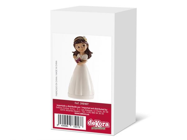 Dekora Tortenaufsatz Kommunion Mädchen mit Diadem, 13cm – Bild 2