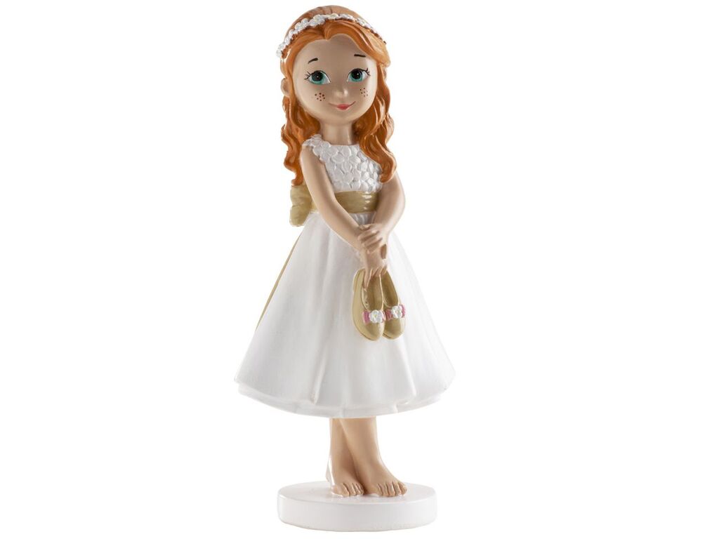 Dekora Tortenaufsatz Kommunion Mädchen barfuß, 13cm
