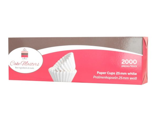 Cake Masters Pralinenkapseln 25mm weiß, 2000 Stück – Bild 2