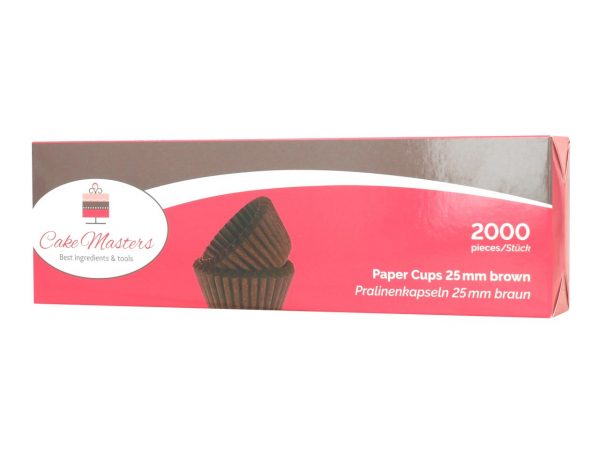 Cake Masters Pralinenkapseln 25mm braun, 2000 Stück – Bild 2