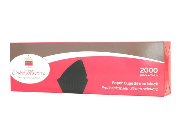 Cake Masters Pralinenkapseln 25mm schwarz, 2000 Stück – Bild 2