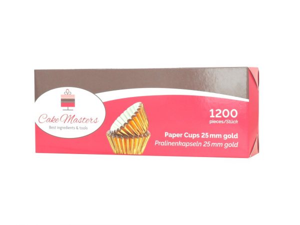 Cake Masters Pralinenkapseln 25mm gold, 1200 Stück – Bild 2
