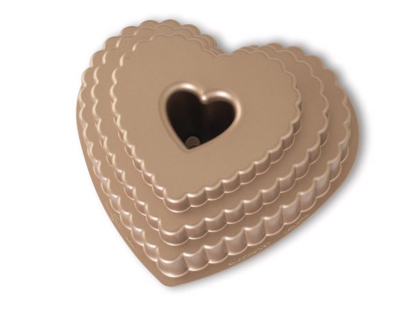 Nordic Ware Tiered Heart Bundt Pan – Bild 2