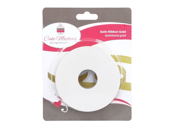 Cake Masters Satinband gold 17mm, 5 Meter – Bild 2
