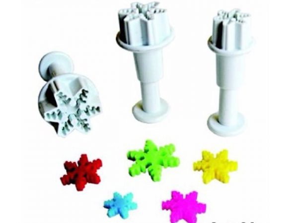 dekofee Stempelausstecher mini Schneeflocken 3tlg. – Bild 2