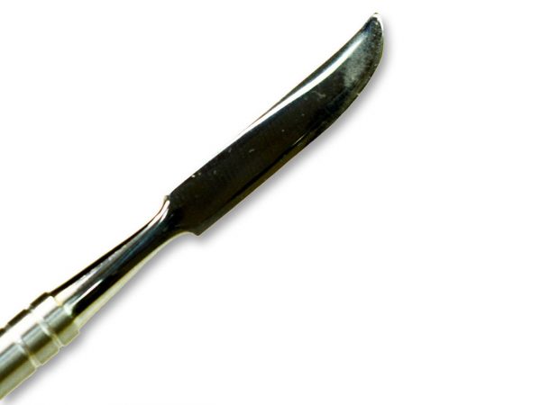 dekofee Edelstahl Werkzeug Nr. 2 - Flaches rundes abgewinkeltes Skalpell Tool – Bild 4