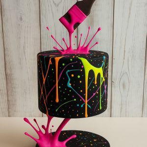 Twinkling Bakerys Gravity Cake im Neon Style