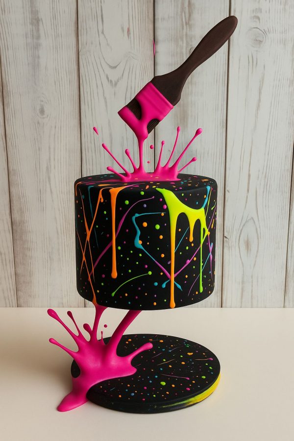 Twinkling Bakerys Gravity Cake im Neon Style